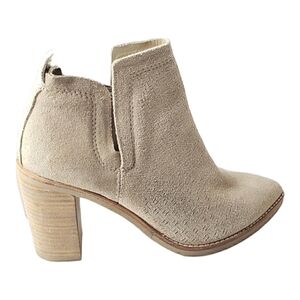 Copy Stacked Heel Leather Pull-on Chelsey Western Pointy Spade Booties 7.5